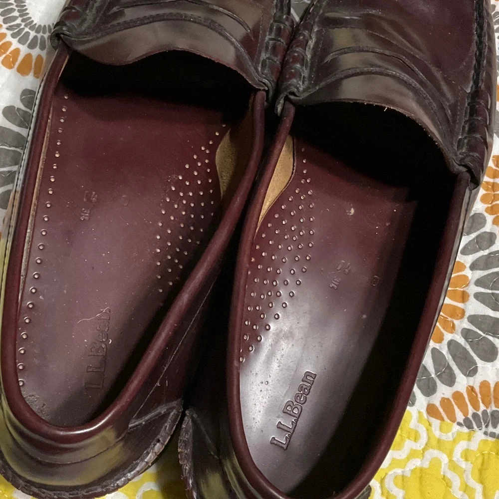 L.L. Bean Men's Penny Loafers in Deep Wine